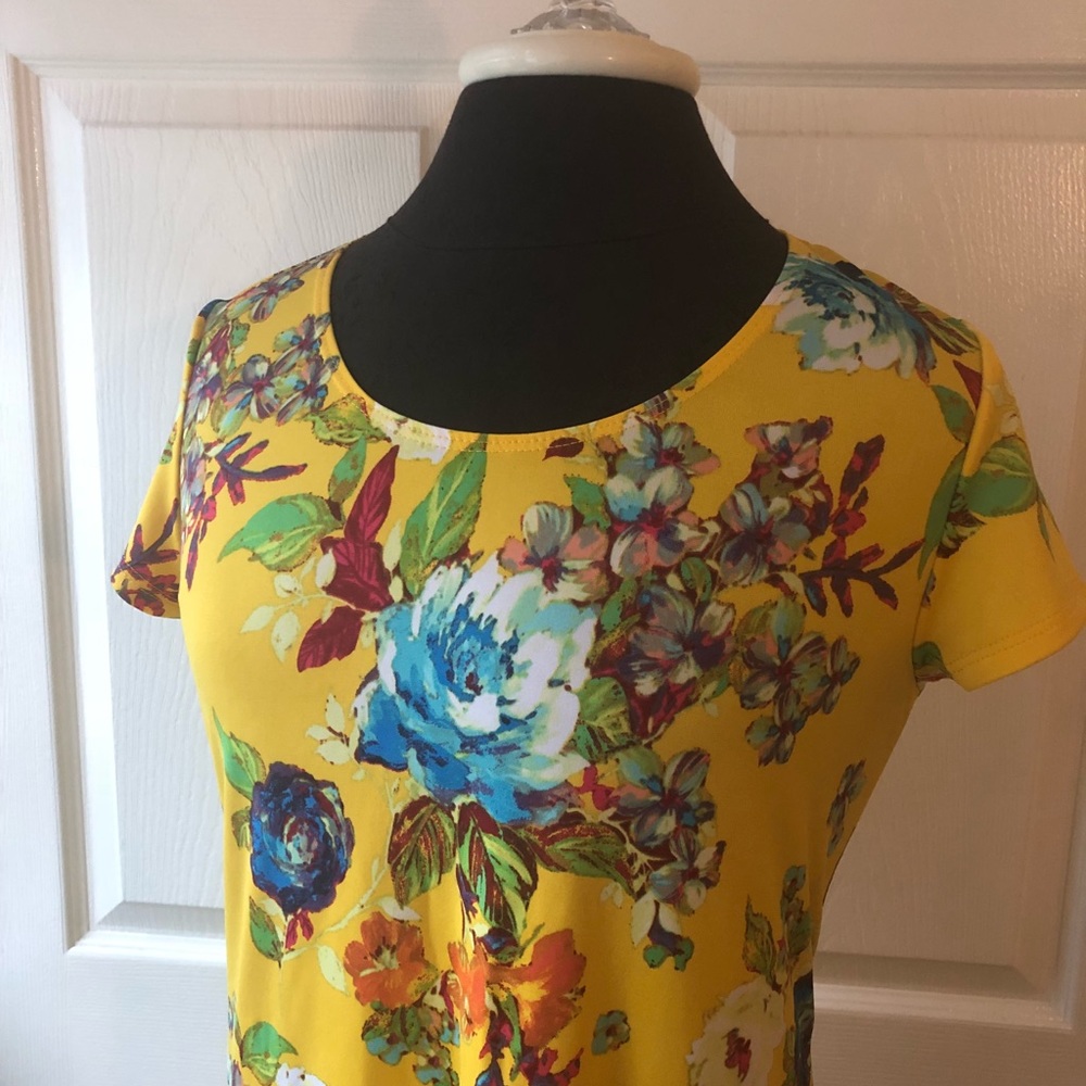 NWOT MSK Petite M Floral Tee Dress